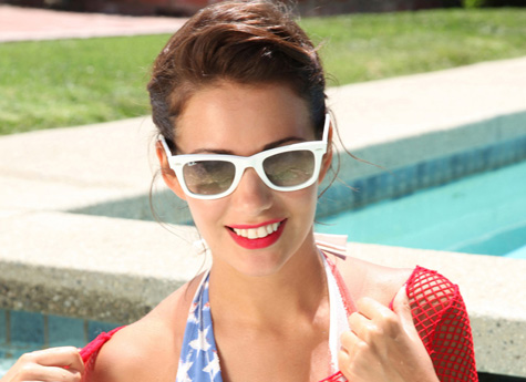 Holly vol05 set01  holly gets in the pool for the 4th. Holly